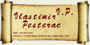 Vlastimir Pešterac vizit kartica